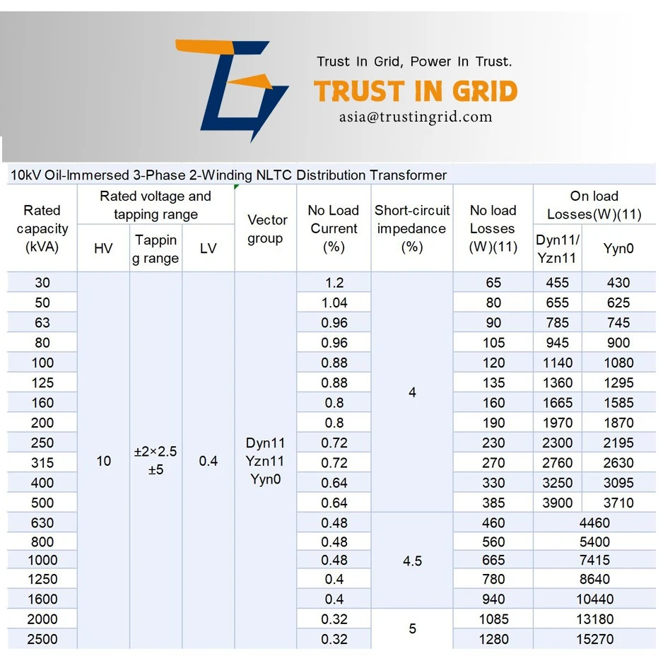 10kV Oil-Immersed NLTC Distribution Transformer factory
